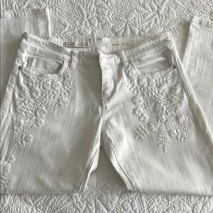Oil to Women's White Embroidered Jeans